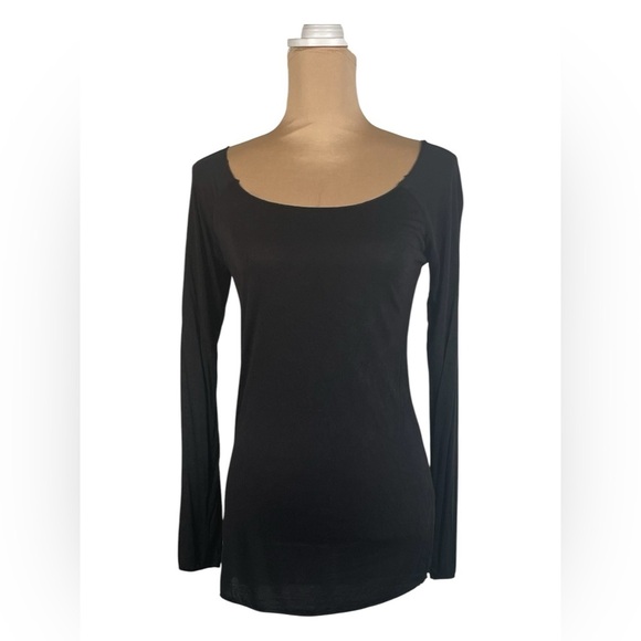 Scandal “Made In Italy” long sleeve scoop back top in black Small - Picture 3 of 9